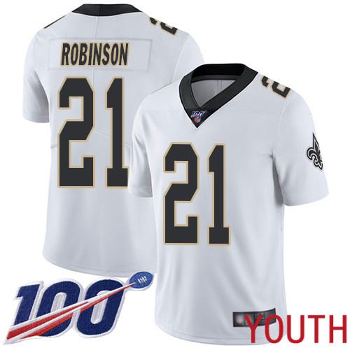 New Orleans Saints Limited White Youth Patrick Robinson Road Jersey NFL Football 21 100th Season Vapor Untouchable Jersey